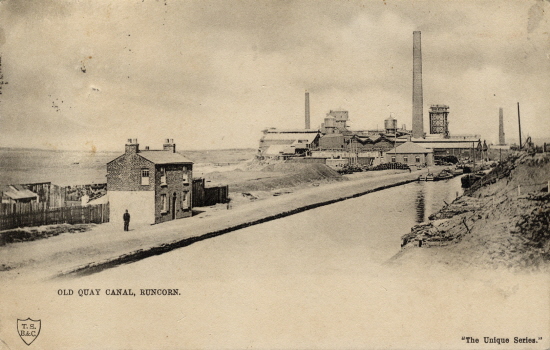 old postcard showing the locks