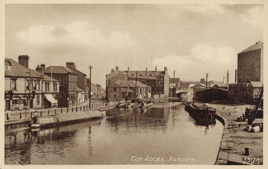 Bridgewater Canal top locks basin at Runcorn