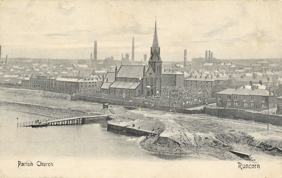 Parish Church and town, Runcorn